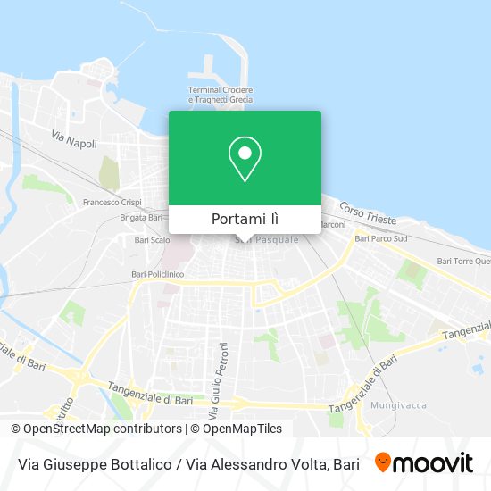 Mappa Via Giuseppe Bottalico / Via Alessandro Volta