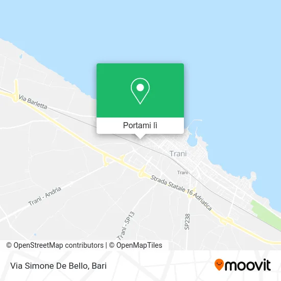 Mappa Via Simone De Bello