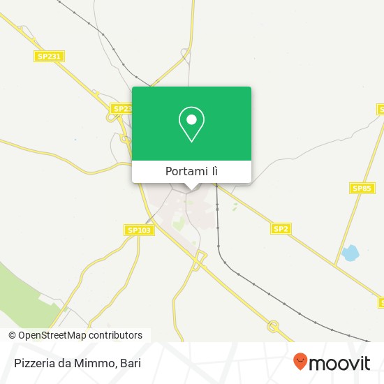 Mappa Pizzeria da Mimmo, Via Lombroso 70033 Corato