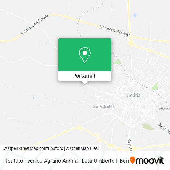 Mappa Istituto Tecnico Agrario Andria - Lotti-Umberto I