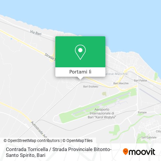 Mappa Contrada Torricella / Strada Provinciale Bitonto-Santo Spirito