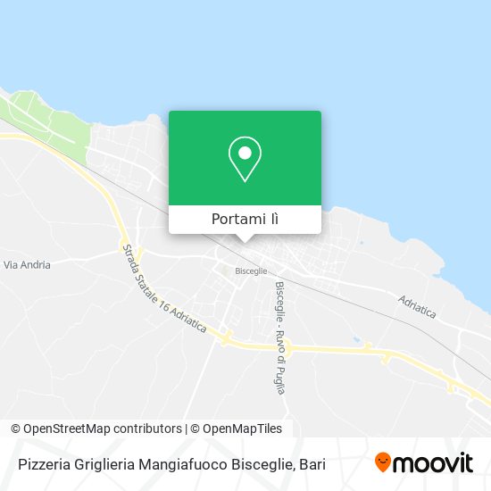 Come arrivare a Pizzeria Griglieria Mangiafuoco Bisceglie con Bus o Treno?
