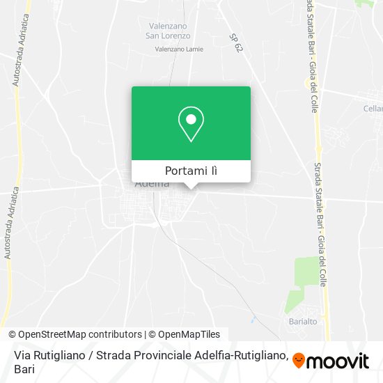 Mappa Via Rutigliano / Strada Provinciale Adelfia-Rutigliano