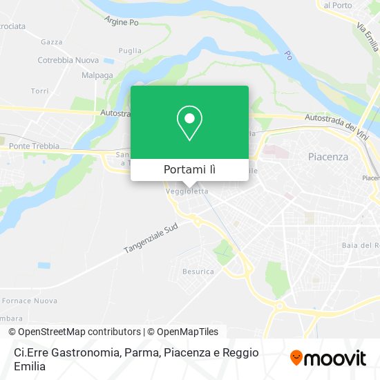 Come arrivare a Ci.Erre Gastronomia a Piacenza con Bus o Treno?