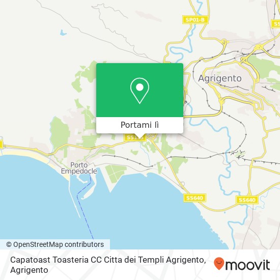 Mappa Capatoast Toasteria CC Citta dei Templi Agrigento