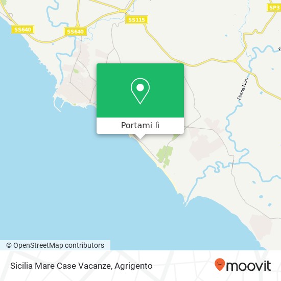 Mappa Sicilia Mare Case Vacanze