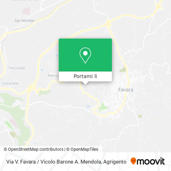 Mappa Via V. Favara / Vicolo Barone A. Mendola