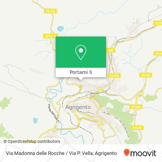 Mappa Via Madonna delle Rocche / Via P. Vella