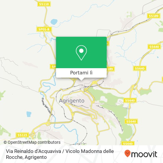 Mappa Via Reinaldo d'Acquaviva / Vicolo Madonna delle Rocche