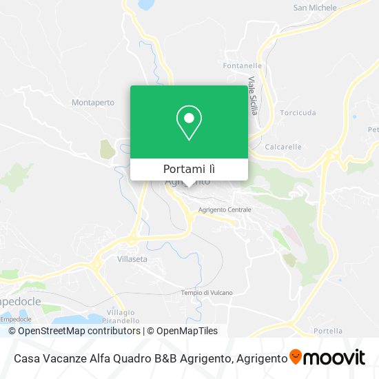 Mappa Casa Vacanze Alfa Quadro B&B Agrigento