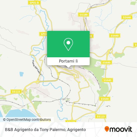 Mappa B&B Agrigento da Tony Palermo