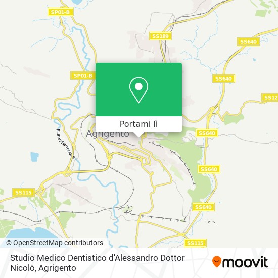 Mappa Studio Medico Dentistico d'Alessandro Dottor Nicolò