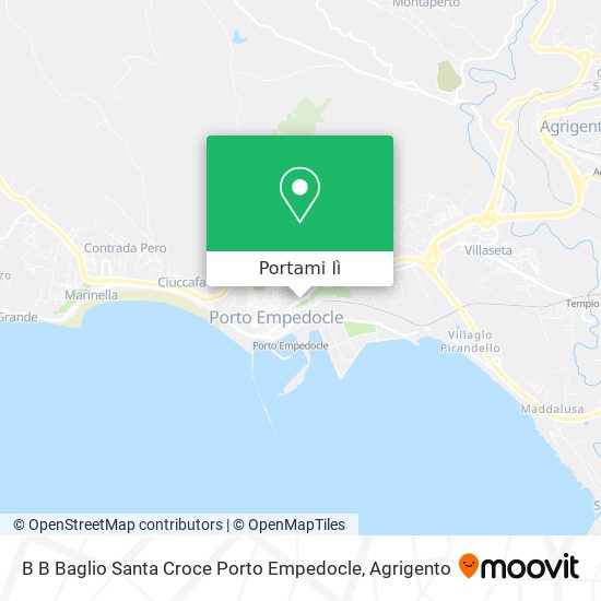 Mappa B B Baglio Santa Croce Porto Empedocle
