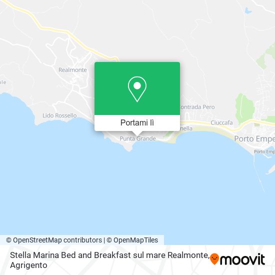Mappa Stella Marina Bed and Breakfast sul mare Realmonte