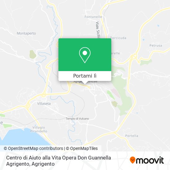Mappa Centro di Aiuto alla Vita Opera Don Guannella Agrigento