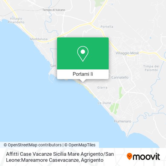 Mappa Affitti Case Vacanze Sicilia Mare Agrigento / San Leone:Mareamore Casevacanze