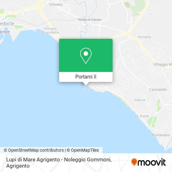 Mappa Lupi di Mare Agrigento - Noleggio Gommoni