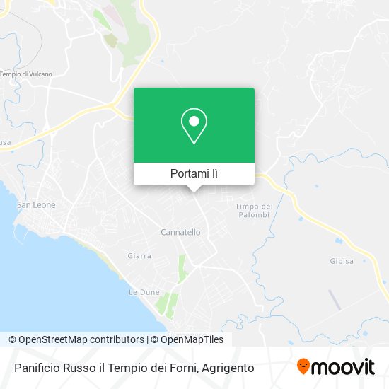 Mappa Panificio Russo il Tempio dei Forni