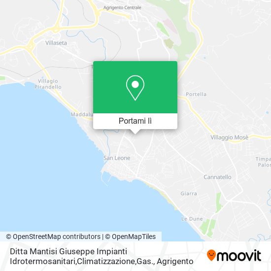 Mappa Ditta Mantisi Giuseppe Impianti Idrotermosanitari,Climatizzazione,Gas.