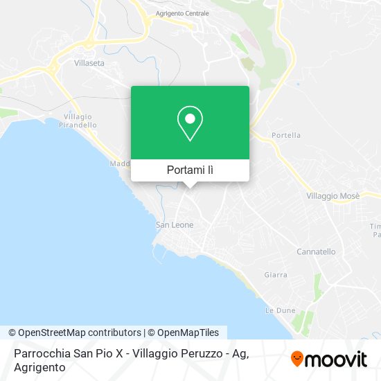 Mappa Parrocchia San Pio X - Villaggio Peruzzo - Ag