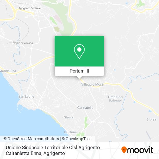 Mappa Unione Sindacale Territoriale Cisl Agrigento Caltanietta Enna