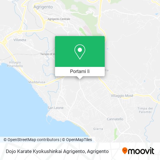 Mappa Dojo Karate Kyokushinkai Agrigento