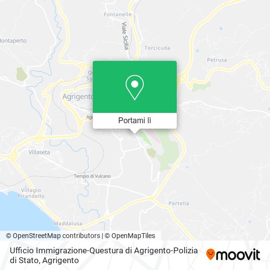 Mappa Ufficio Immigrazione-Questura di Agrigento-Polizia di Stato