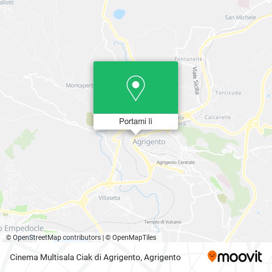 Mappa Cinema Multisala Ciak di Agrigento