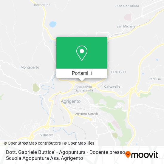 Mappa Dott. Gabriele Buttice' - Agopuntura - Docente presso Scuola Agopuntura Asa