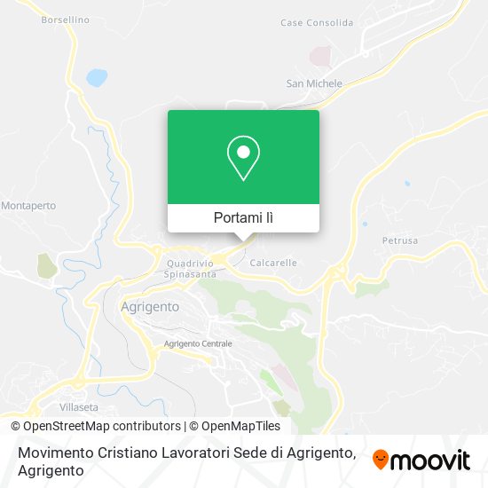 Mappa Movimento Cristiano Lavoratori Sede di Agrigento