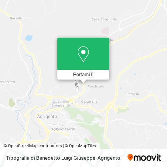 Mappa Tipografia di Benedetto Luigi Giuseppe