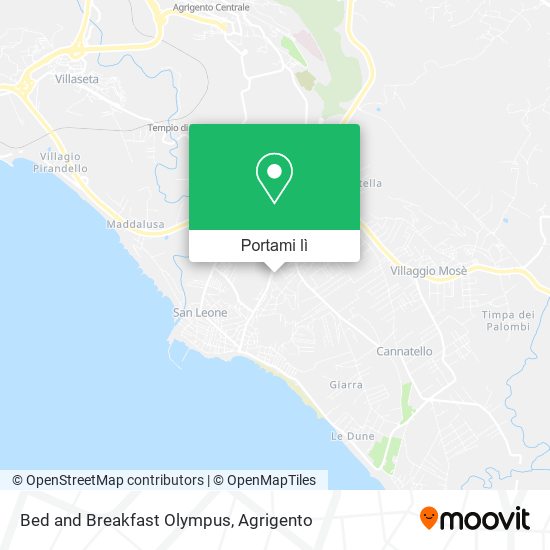 Mappa Bed and Breakfast Olympus