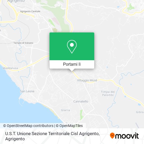 Mappa U.S.T. Unione Sezione Territoriale Cisl Agrigento