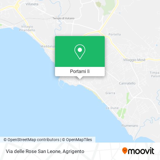Mappa Via delle Rose San Leone