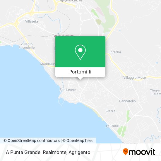 Mappa A Punta Grande. Realmonte