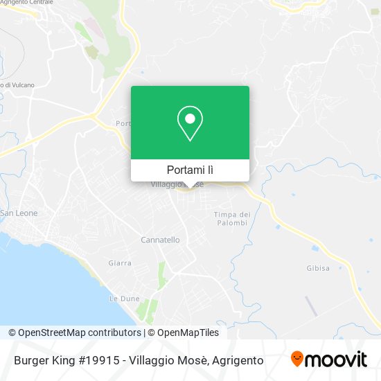 Mappa Burger King #19915 - Villaggio Mosè