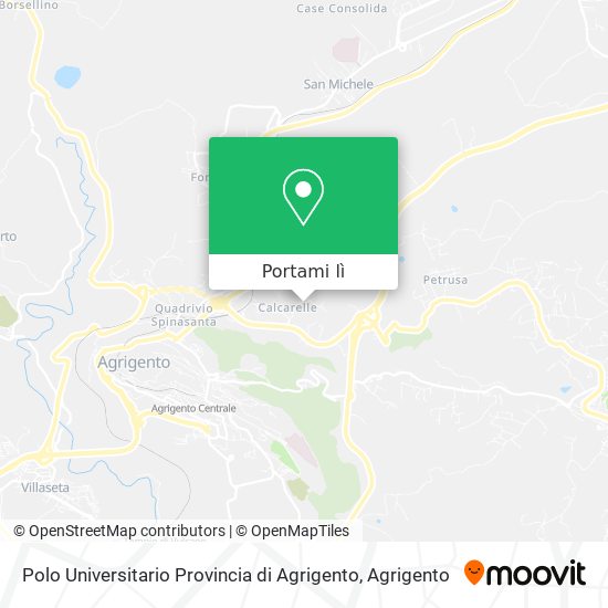 Mappa Polo Universitario Provincia di Agrigento