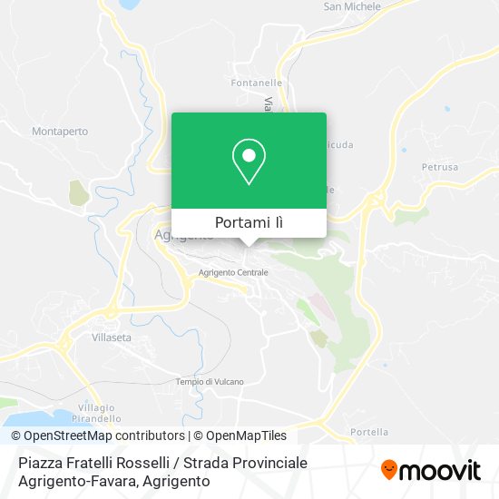Mappa Piazza Fratelli Rosselli / Strada Provinciale Agrigento-Favara