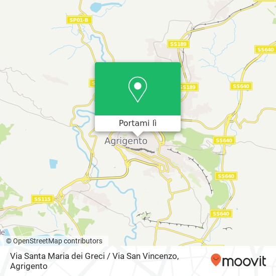 Mappa Via Santa Maria dei Greci / Via San Vincenzo