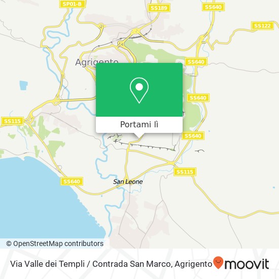 Mappa Via Valle dei Templi / Contrada San Marco