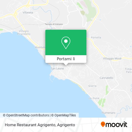 Mappa Home Restaurant Agrigento
