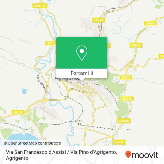 Mappa Via San Francesco d'Assisi / Via Pino d'Agrigento