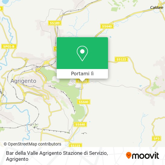 Mappa Bar della Valle Agrigento Stazione di Servizio