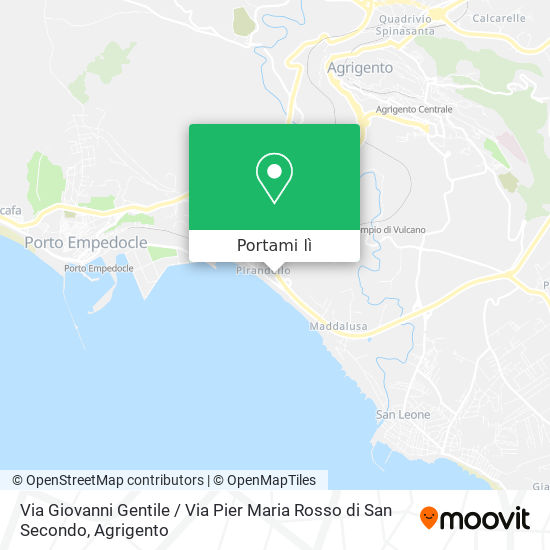 Mappa Via Giovanni Gentile / Via Pier Maria Rosso di San Secondo