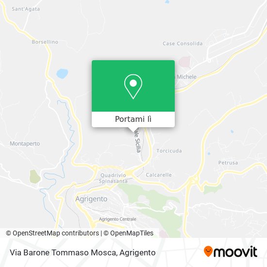 Mappa Via Barone Tommaso Mosca