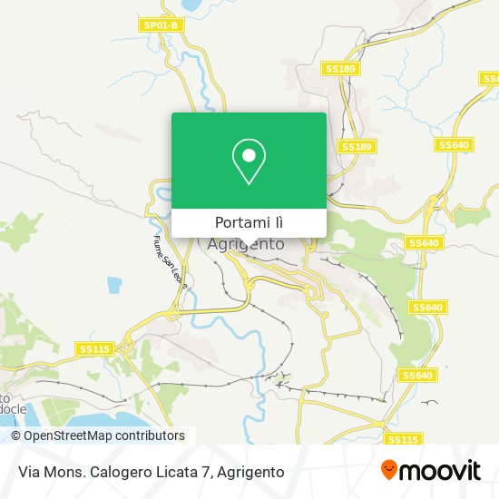 Mappa Via Mons. Calogero Licata 7