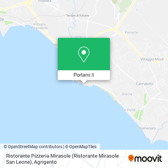 Mappa Ristorante Pizzeria Mirasole (Ristorante Mirasole San Leone)