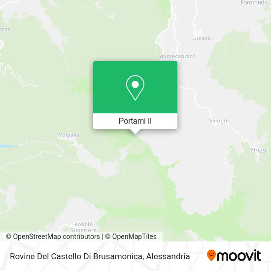 Mappa Rovine Del Castello Di Brusamonica