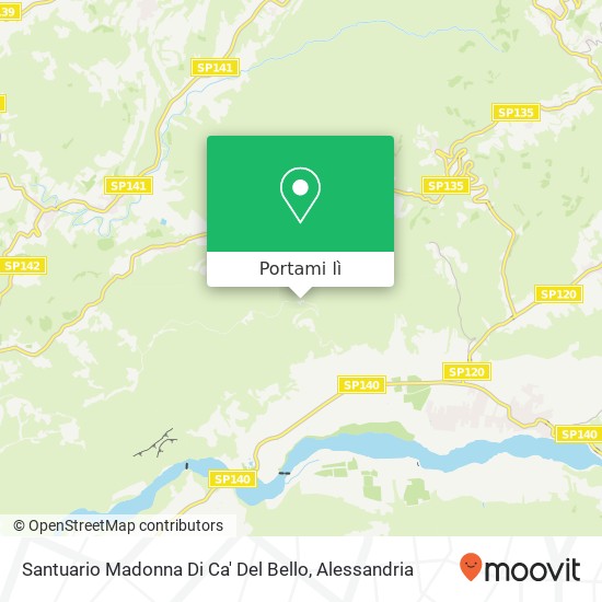 Mappa Santuario Madonna Di Ca' Del Bello