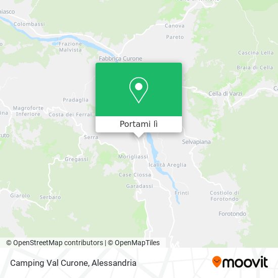 Mappa Camping Val Curone